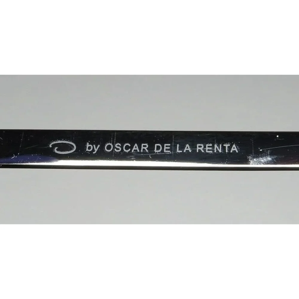 Oscar by Oscar de la Renta Sunglasses Clear Frame Pink Green Mirrored Lenses NEW